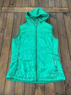Sherpa Adventure Gear Green Hooded Puffer Vest L